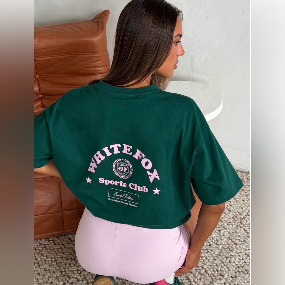 White Fox Outfit Of The Day Oversized Tee💚